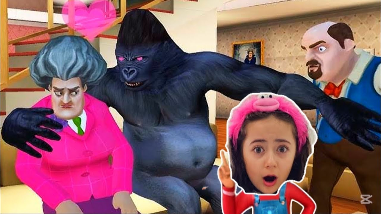 KORKUNÇ ÖĞRETMENE GORİL AŞIK OLDU! | SCARY TEACHER 3D OYNUYORUZ! ESMA OYUNDA