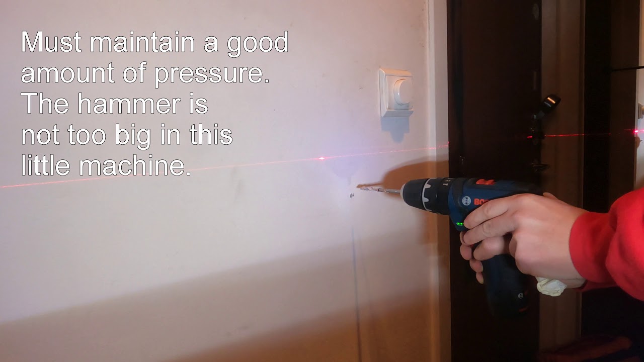 Testing a small Bosch GSB 12v-15 impact drill