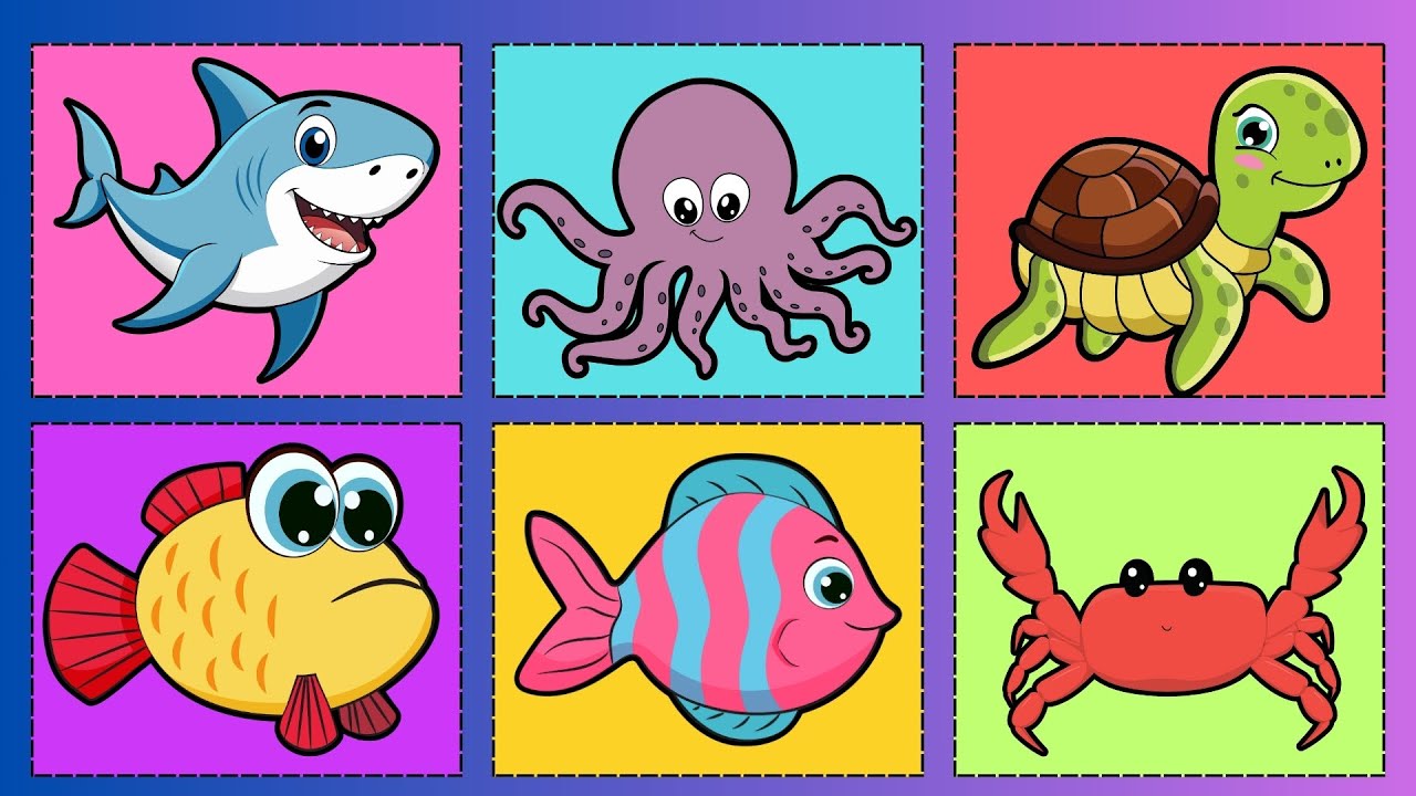 Maratona fundo do mar - Vídeo educativo para crianças!