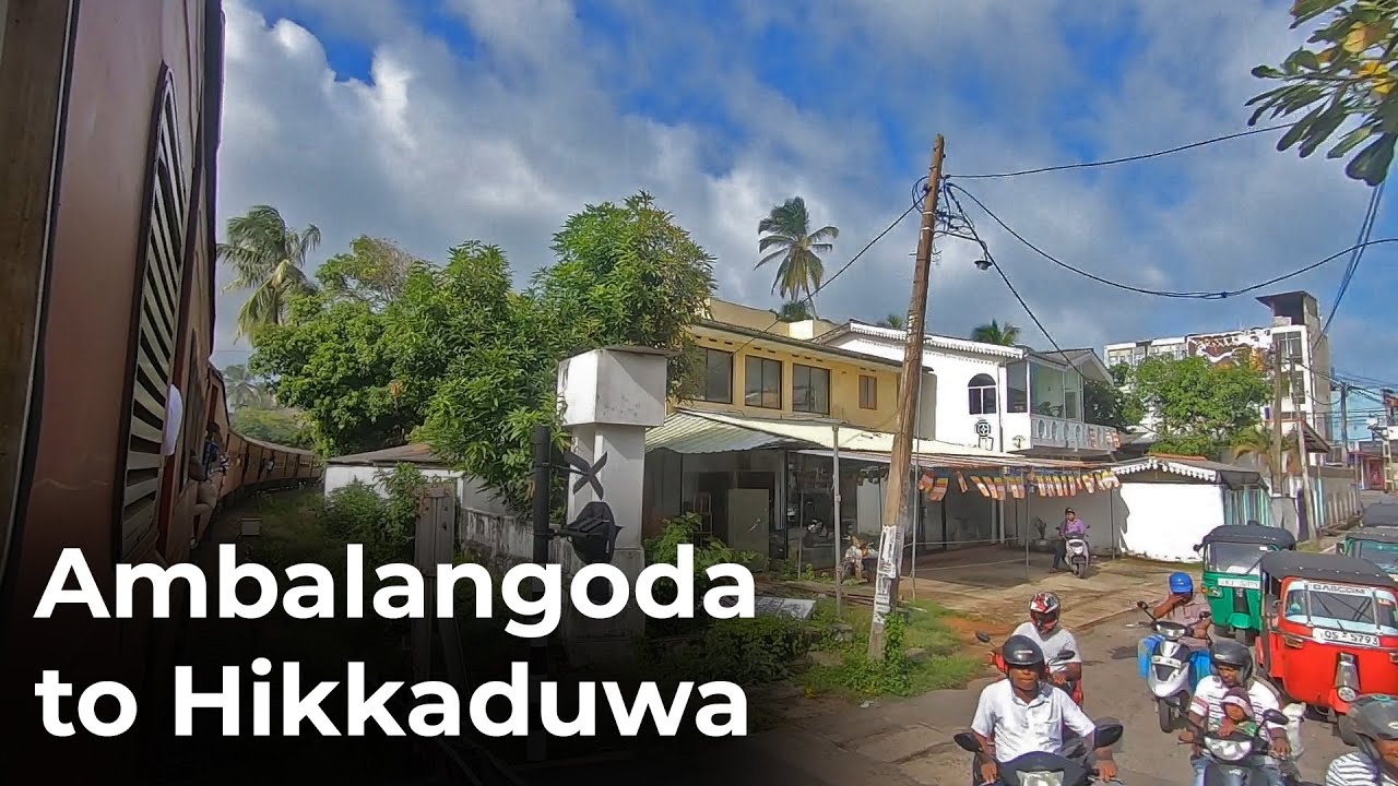 Ambalangoda to Hikkaduwa Full Train Journey in Sri Lanka Railways