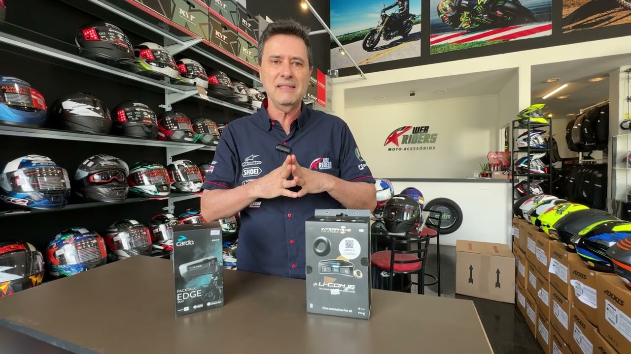 Qual é o melhor intercomunicador top de linha? Cardo Packtalk Edge ou Interphone Ucom 16?