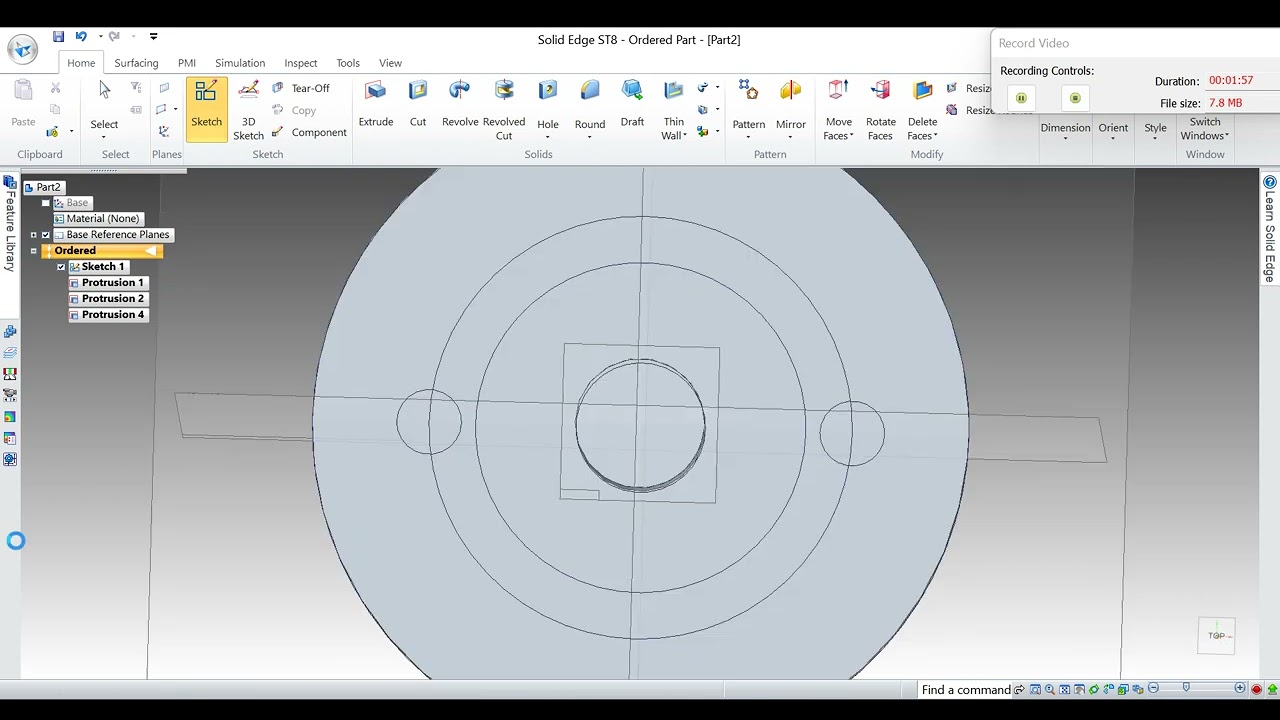 Propeller Mount Plate / Base Plate --Computer Aided Design ( Solid Edge Software)