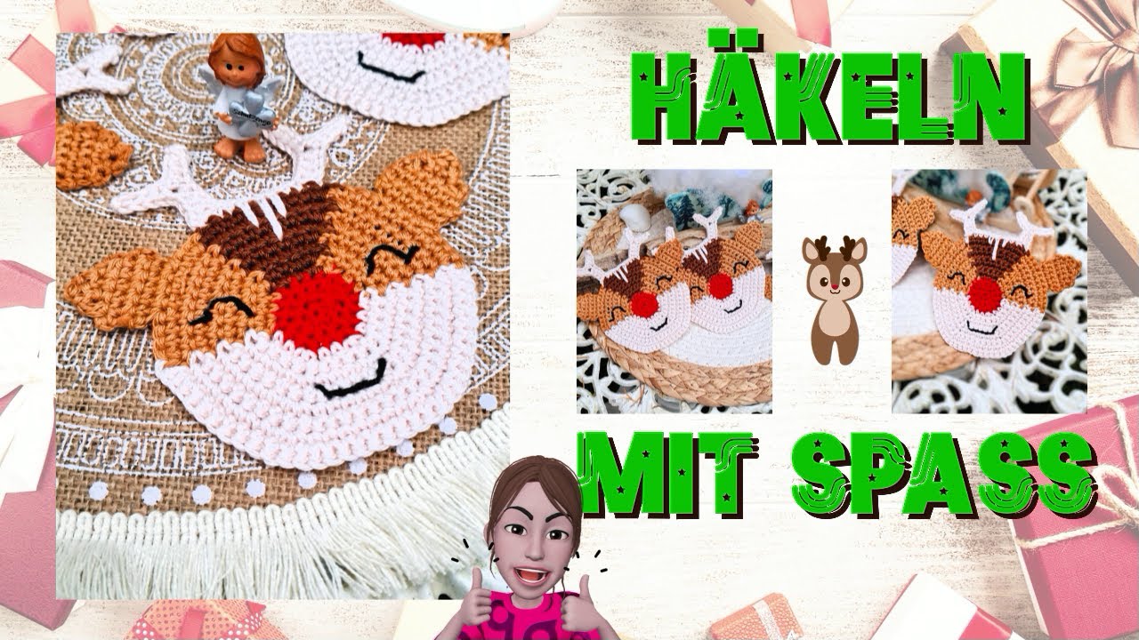 👉 SÜSSE WEIHNACHTSDEKO 👈DIESER RUDOLPH WIRST DU LIEBEN 😍😍😍...Lass uns häkeln 🧶🧶🧶🪄