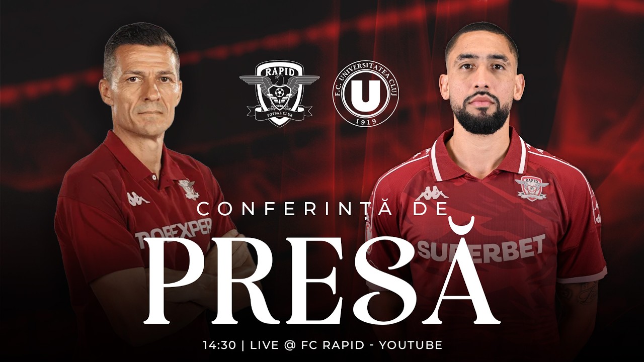 🔴 LIVE | CONFERINȚĂ DE PRESĂ | RAPID  -  U. CLUJ | GÂLCĂ ȘI BOLGADO