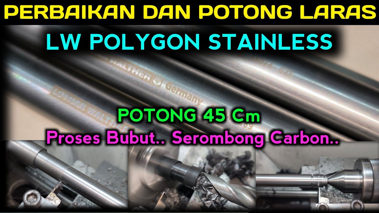 ‼️POTONG DAN BUBUT LARAS LW POLYGON STAINLESS‼️SEROMBONG CARBON‼️