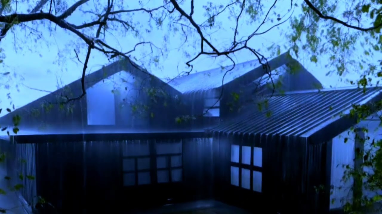Sleep Instantly Within 3 Minutes with Heavy Rain & Thunder on Ancient House in Foggy Forest at Night