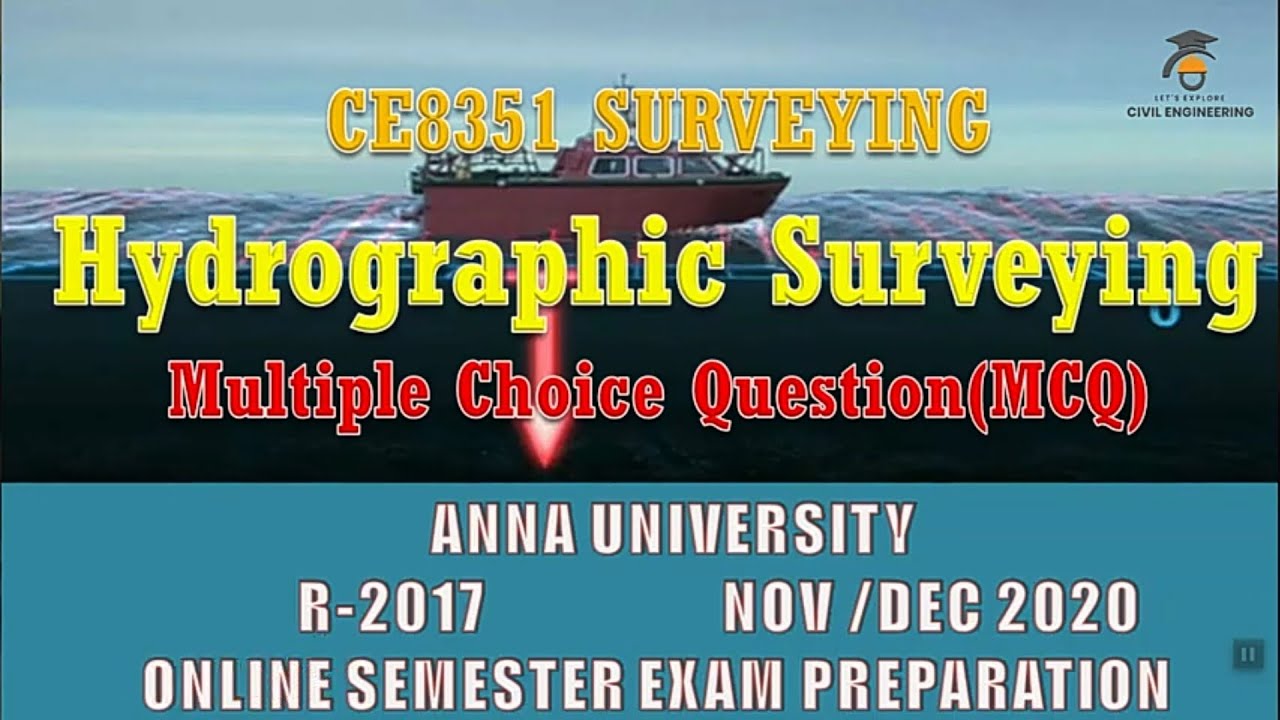 Hydrographic Surveying MCQ | Surveying Anna University Multiple Choice Questions| Explanations Tamil