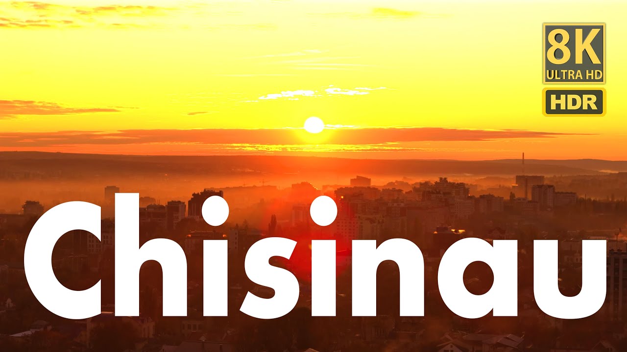 8K Ultra HDR - Chisinau aerial drone view, Moldova