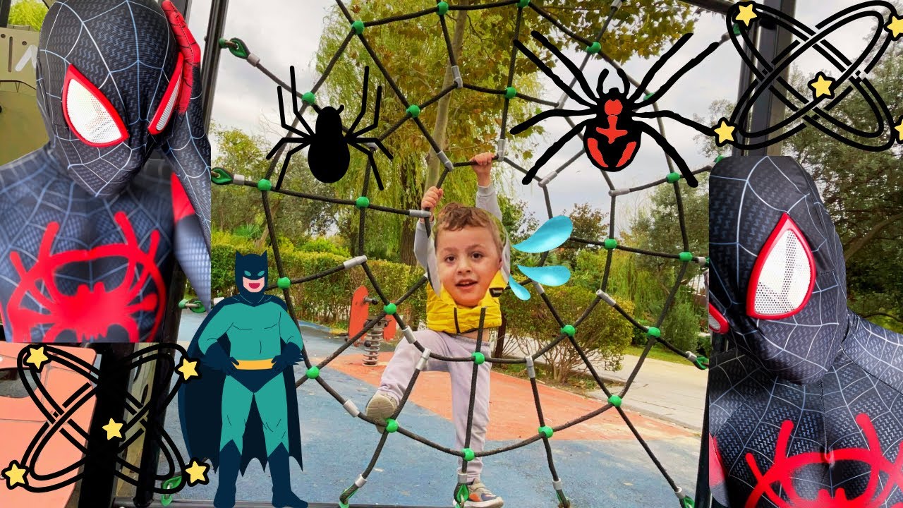 Örümcek adam Talha  park macerası | spıderman | kaydırak | lunapark | niloya | kamyon | vinç traktör