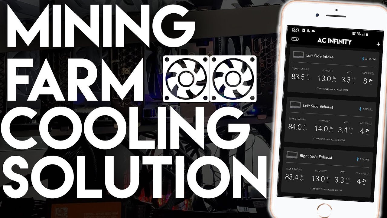 How to COOL your HOME CRYPTO MINING Farm | Automated MINING Room COOLING Solution