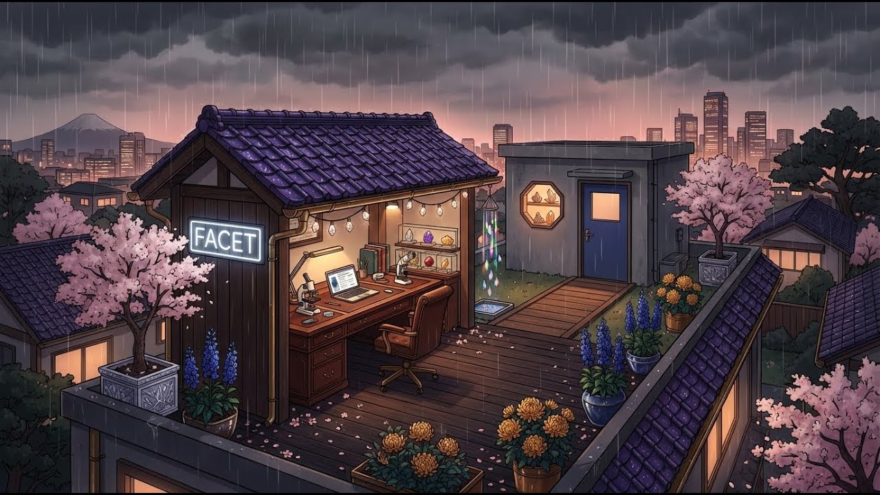 Rainy Rooftop Study Space ☔ Soft Spring Lofi For Deep Concentration And Mental Clarity