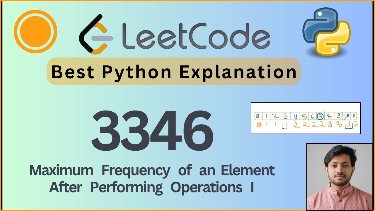 Leetcode 3346. Максимальная частота элемента после выполнения операций I | Префиксная сумма и под...