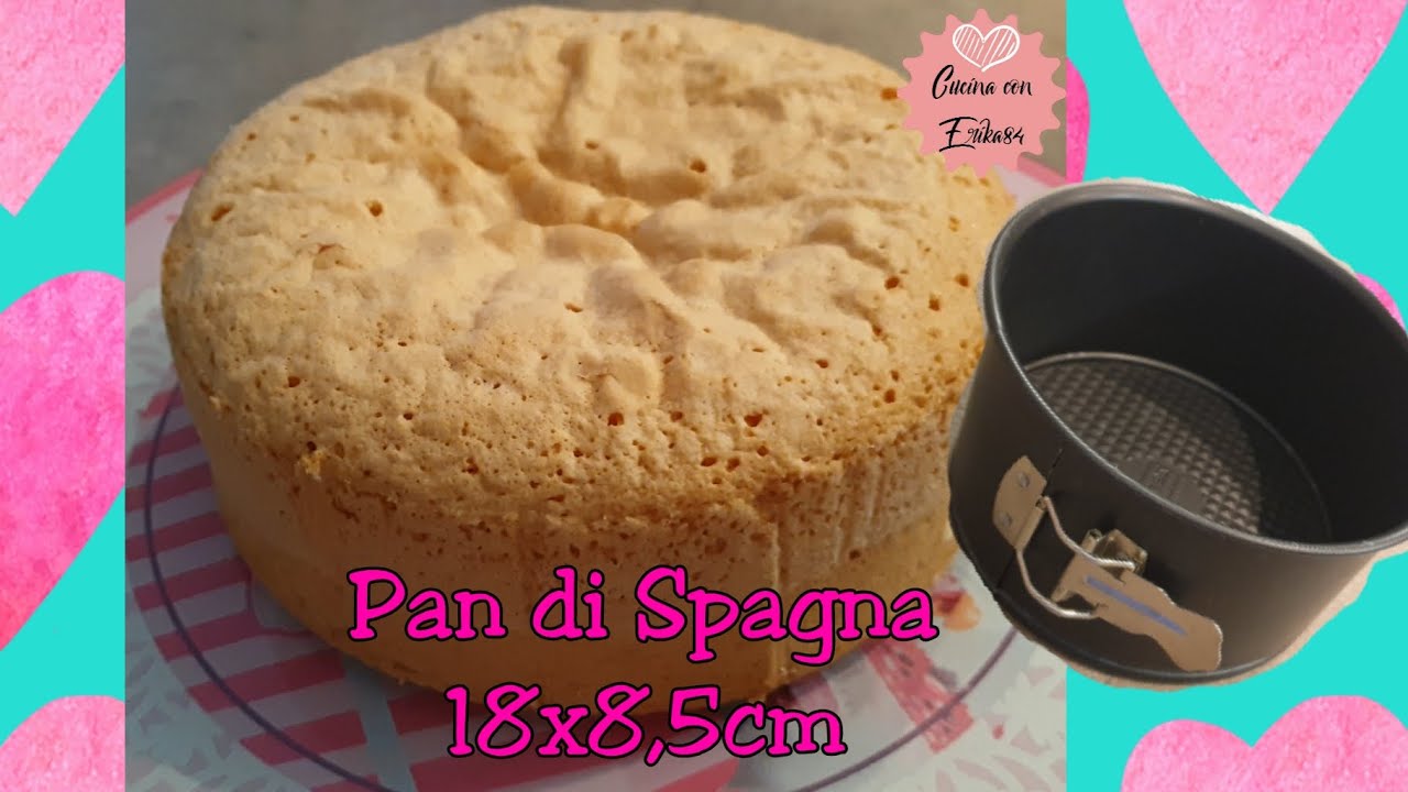 Ricetta del Pan di Spagna alto e soffice 18cm x 8.5cm. La mia versione classica SENZA GLUTINE