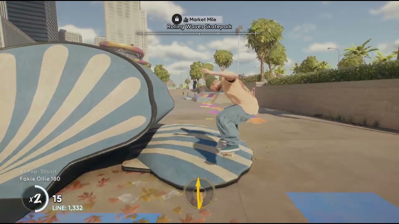 Some tricks around rolling waves skatepark