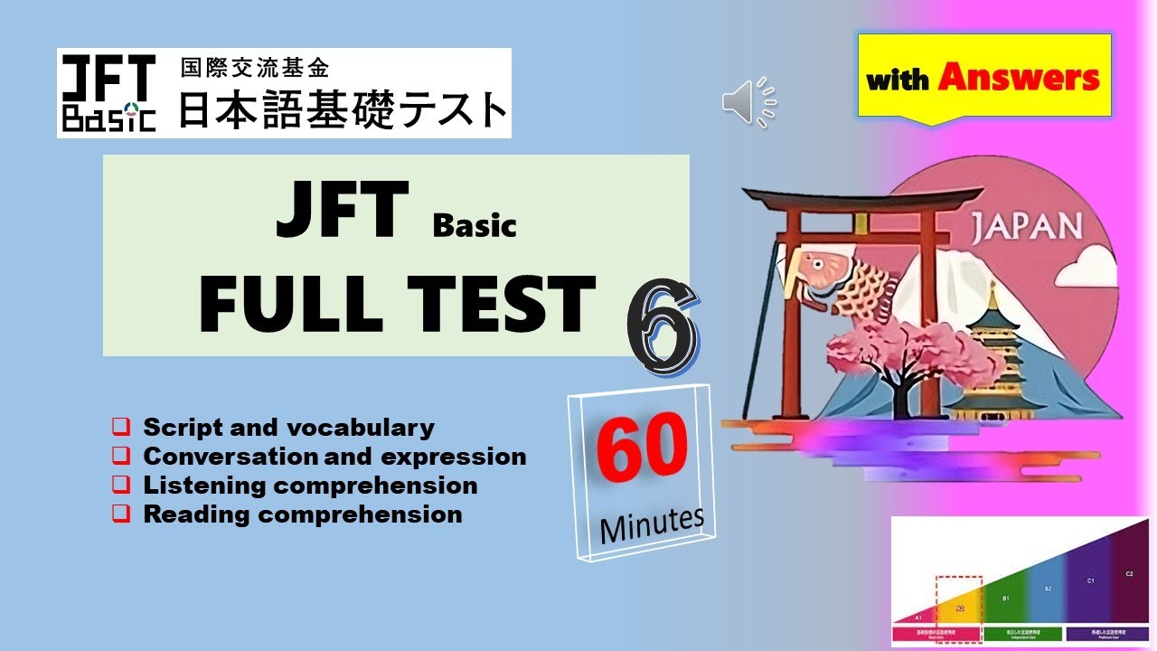 JFT Basic A2 Full sample test|Marugoto|Irodori with answers -06