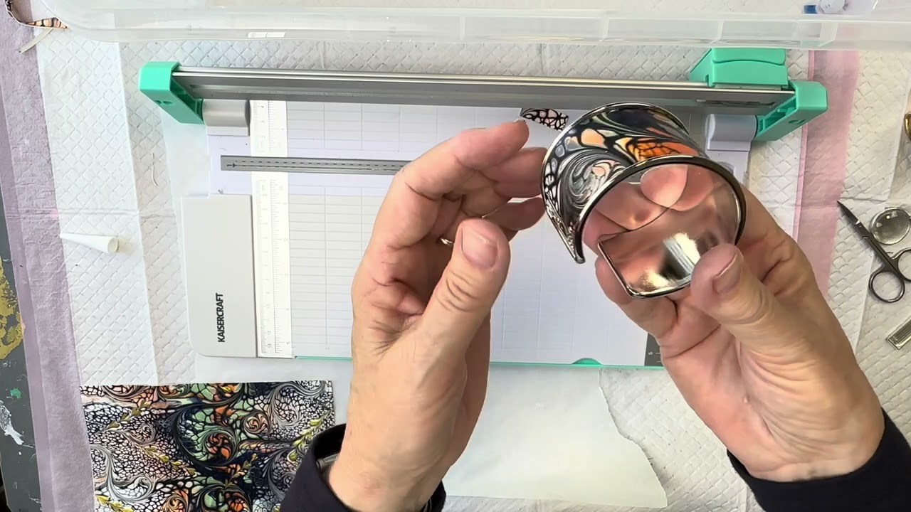 #221 PART THREE: How to create a beautiful jewellery cuff and pendant from paint skins