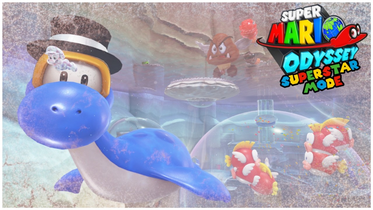 Super Mario Odyssey: Superstar Mode - Lake Kingdom - All Moons & Purple Coins Guide DAMAGELESS