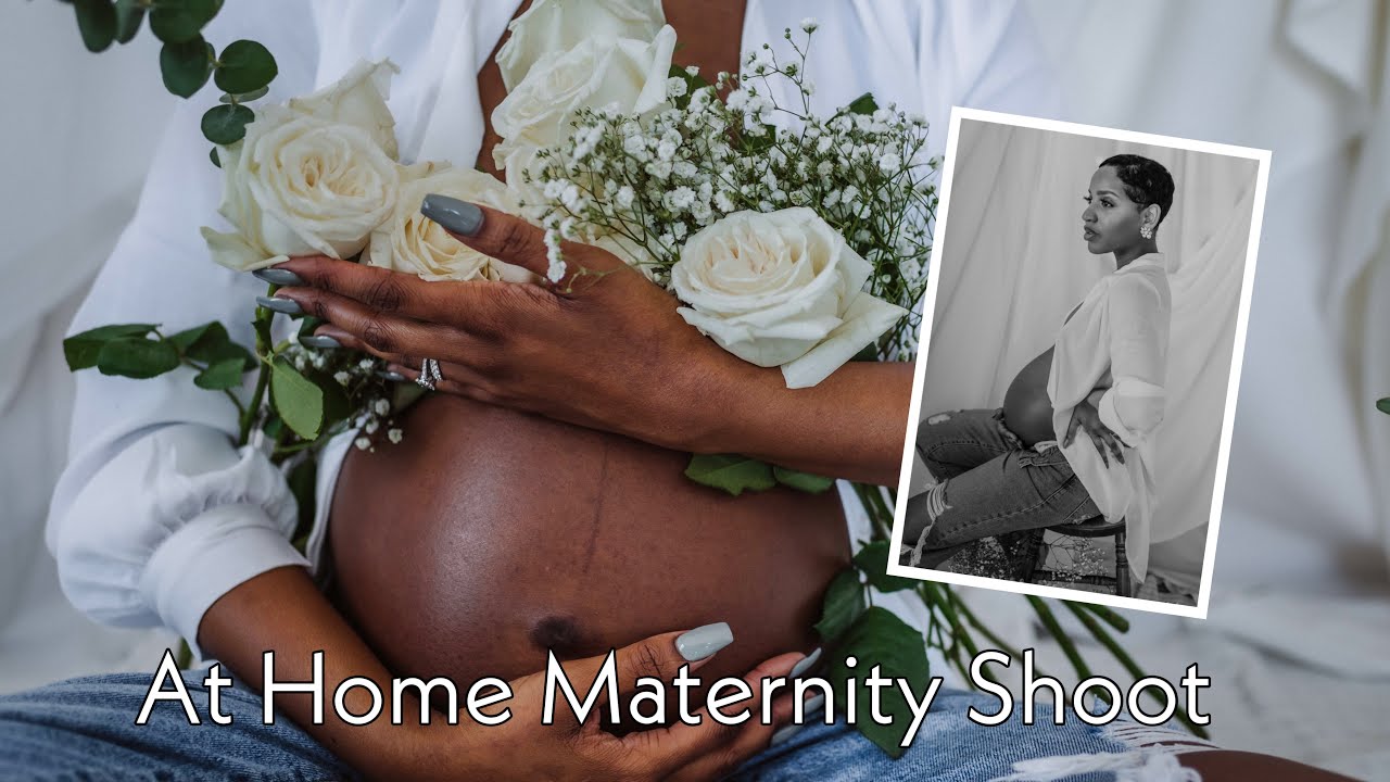 At Home Maternity Photoshoot | BTS Vlog