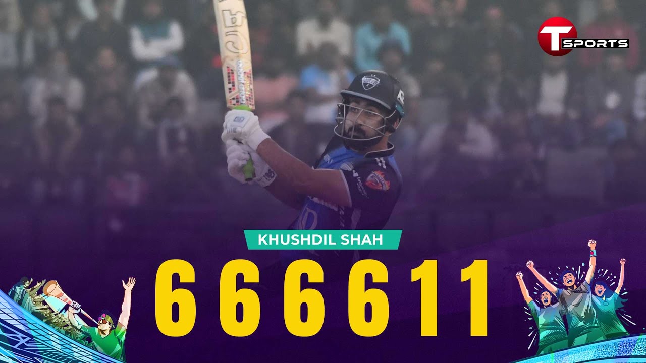 Khushdil Shah hit four sixes in a row in Nasum Ahmed's over | BPL 2025 | T Sports