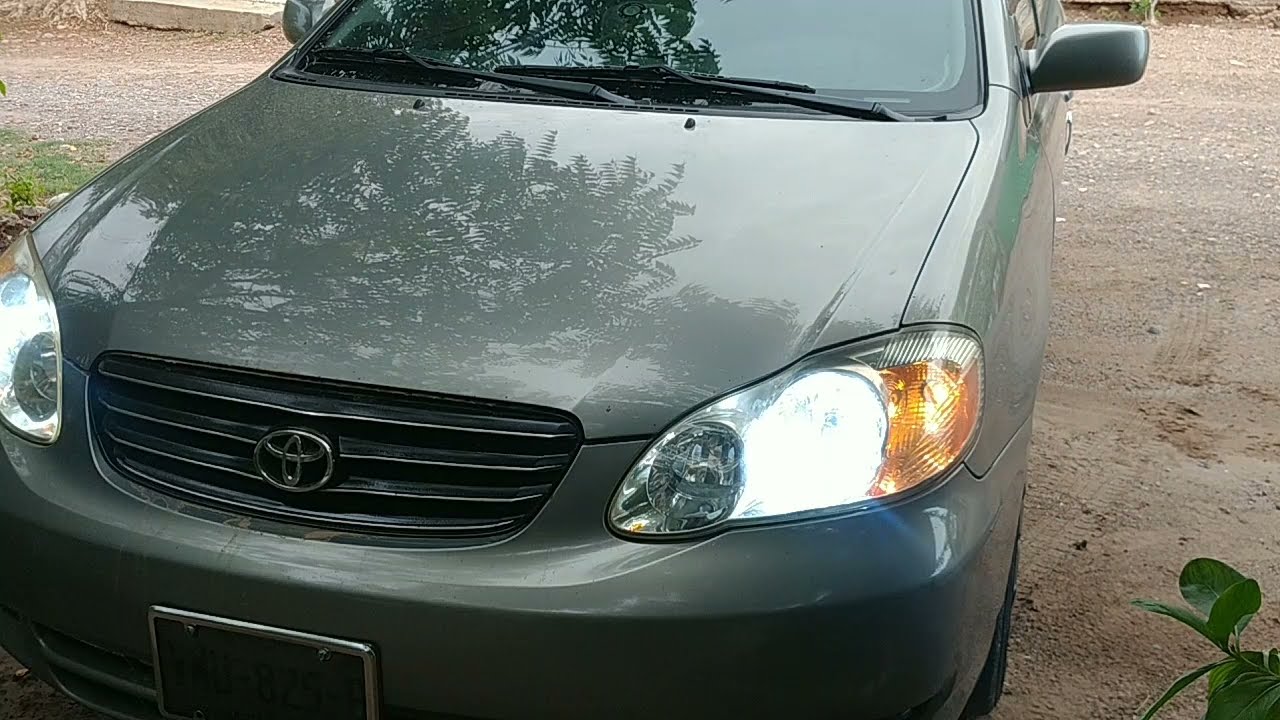 desactivando la luces de día de Corolla...