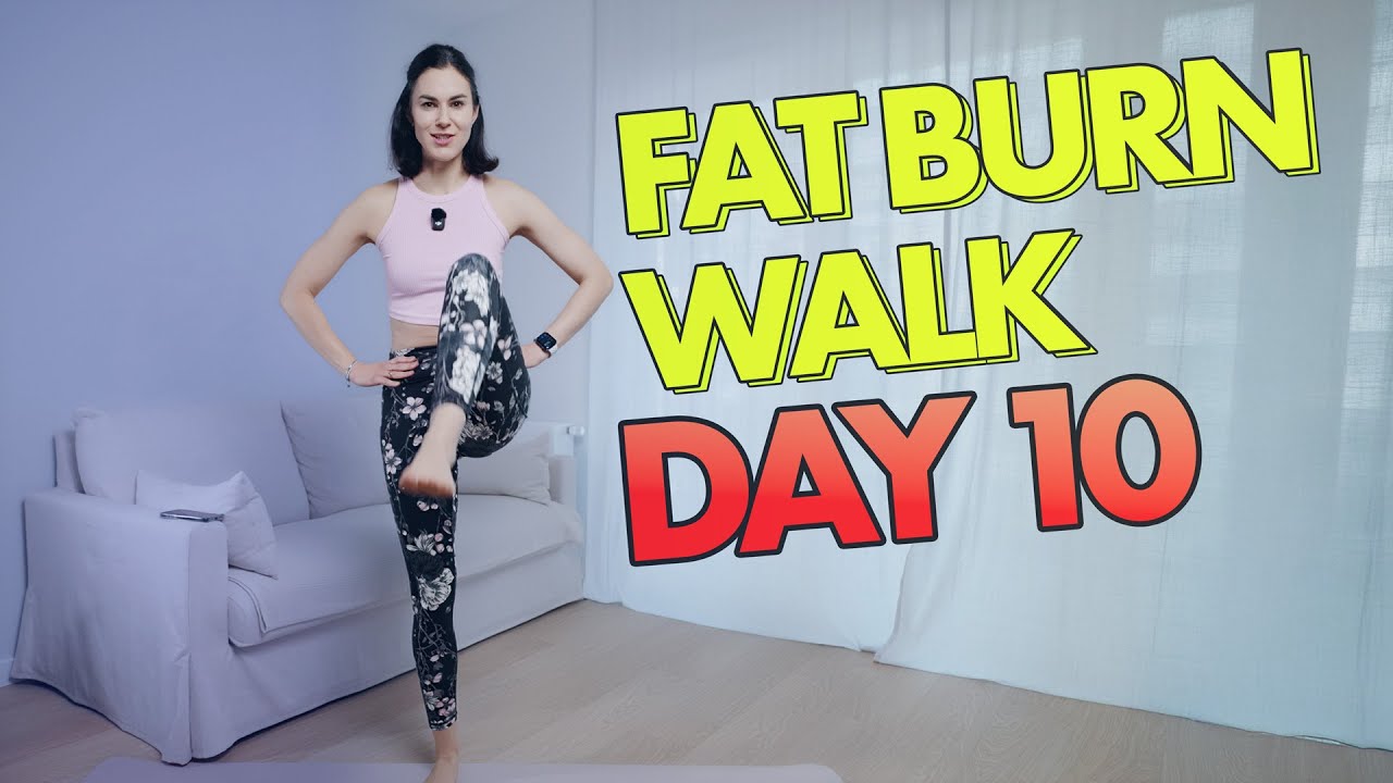 Day 10: Fat Burning Walking Cardio | Slim Legs Fast (No Running)