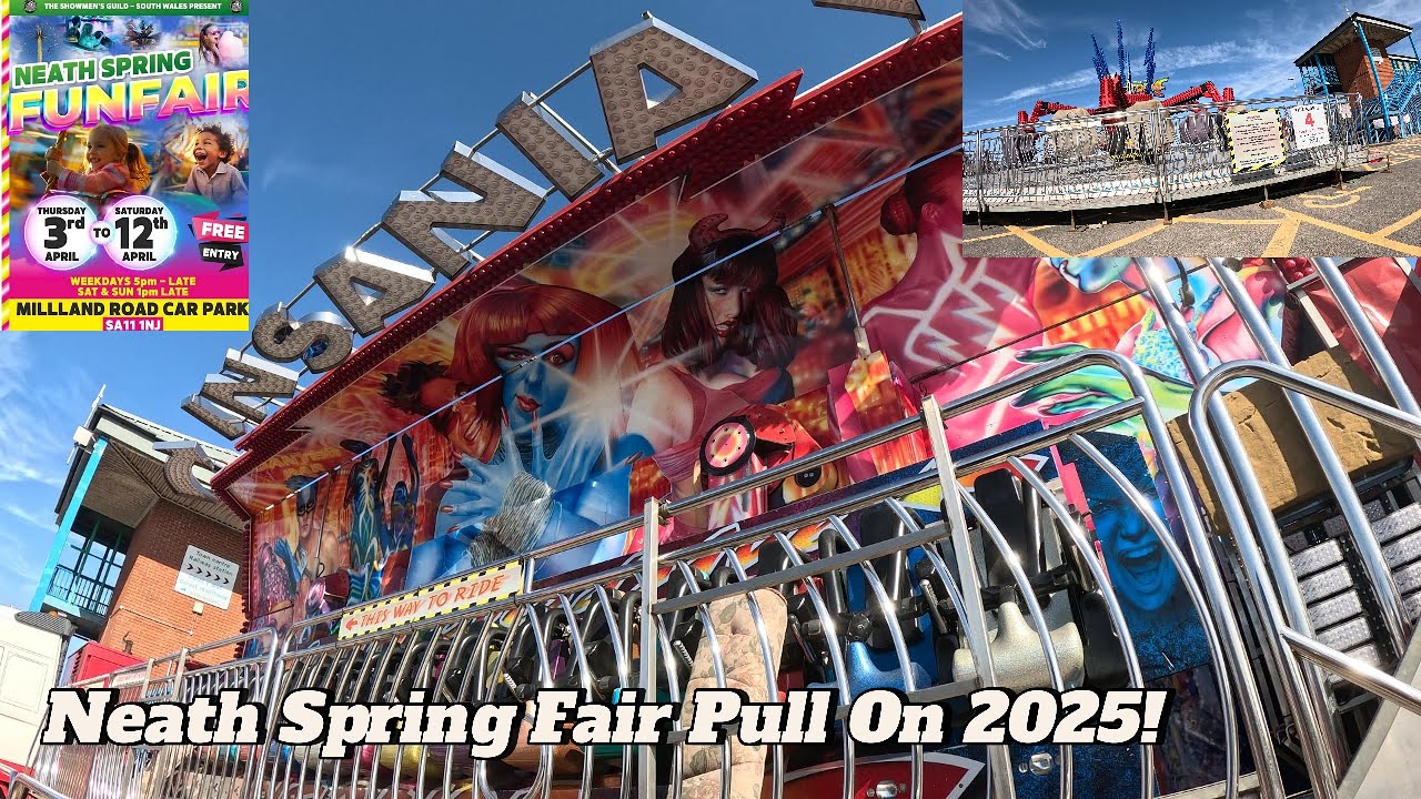 Neath Spring Fair Pull On 2025! New Funhouse and The Runaway Train! #neathspringfair2025