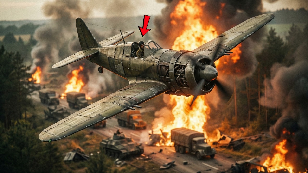 They Called It a Joke… Until His “Garage-Built Plane” Wiped Out a Supply Convoy Alone