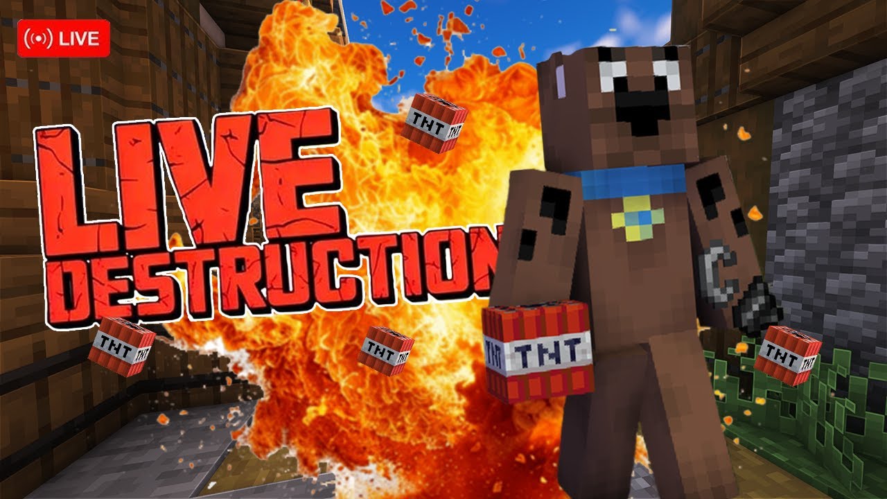 MINECRAFT TNT VILLAGE LIVE!! #shorts #minecraftlive #live