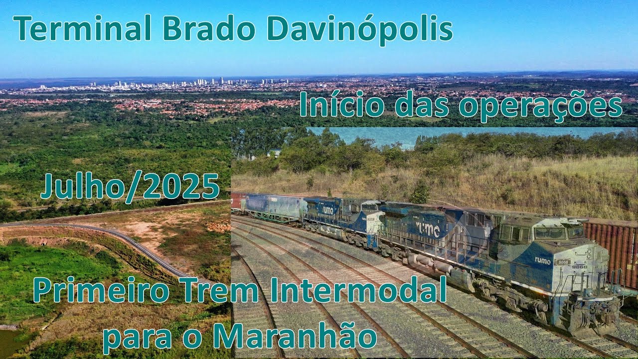 PRIMEIRO TREM BRADO INTERMODAL PARA O MARANHÃO - ANÁPOLIS  P/ DAVINÓPOLIS - Ferrovia Norte Sul