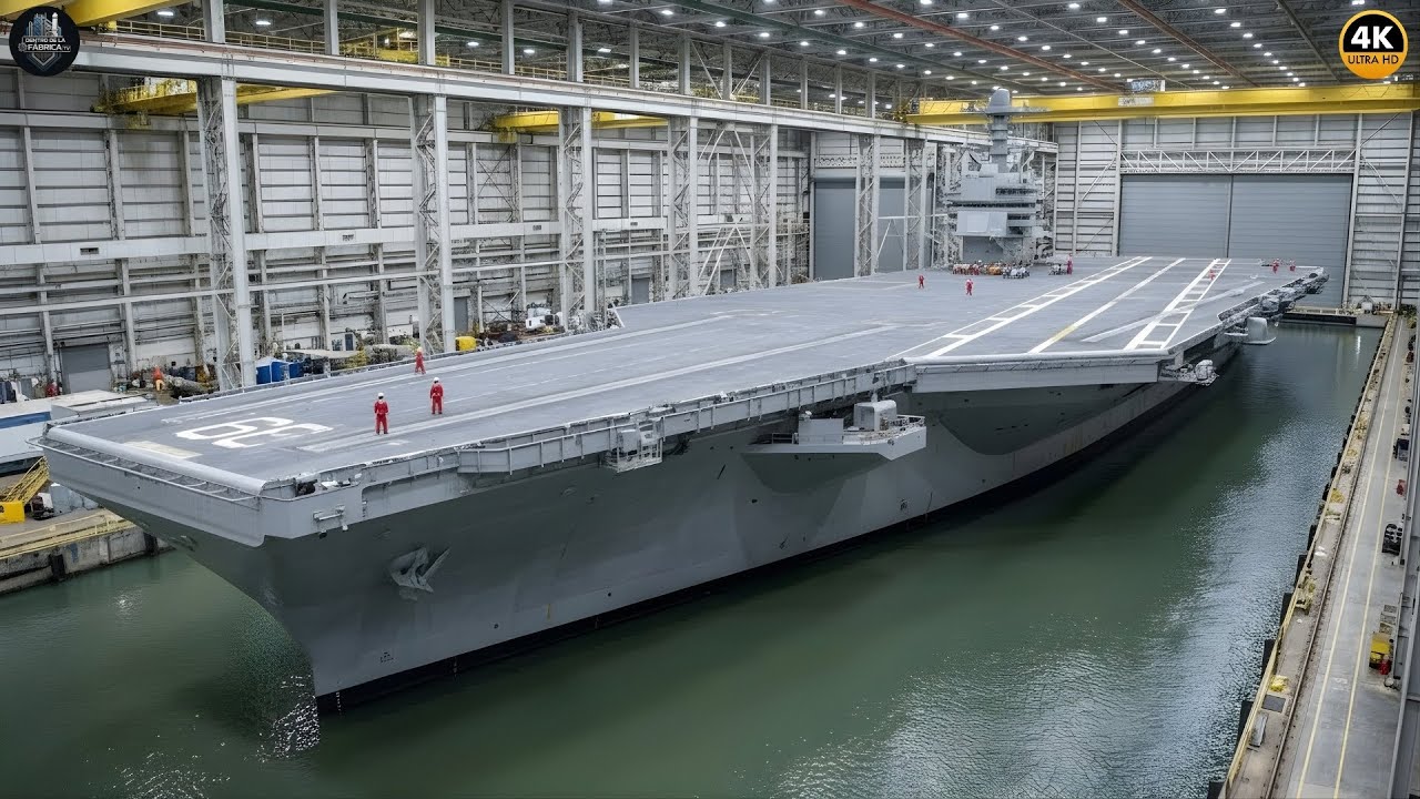 Dentro de la fábrica de portaaviones: del acero en bruto al USS Gerald R. Ford (proceso completo)