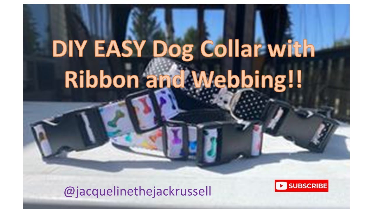 Fast & Easy DIY Dog Collar Sewing Tutorial | How to make an adjustable collar with ribbon & webbing
