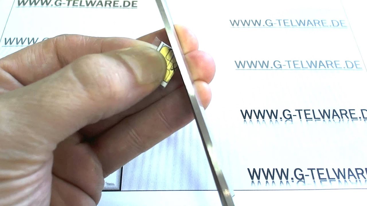 Dual SIM Adapter Zuschnitt mit Schere - Dual SIM Card cutting with a pair of scissors!