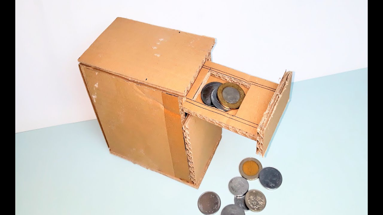 DIY | PIGGY BANK/PERSONAL Coin Saving Bank | Made with Card board | Science Project |