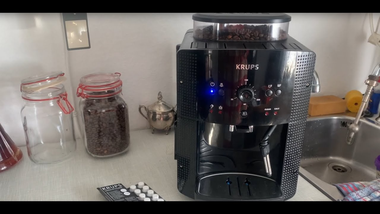 Krups Kaffeemaschine: Reinigungsprogramm mit Tabletten Krups Espresseria Serie EA80EA81 Anleitung