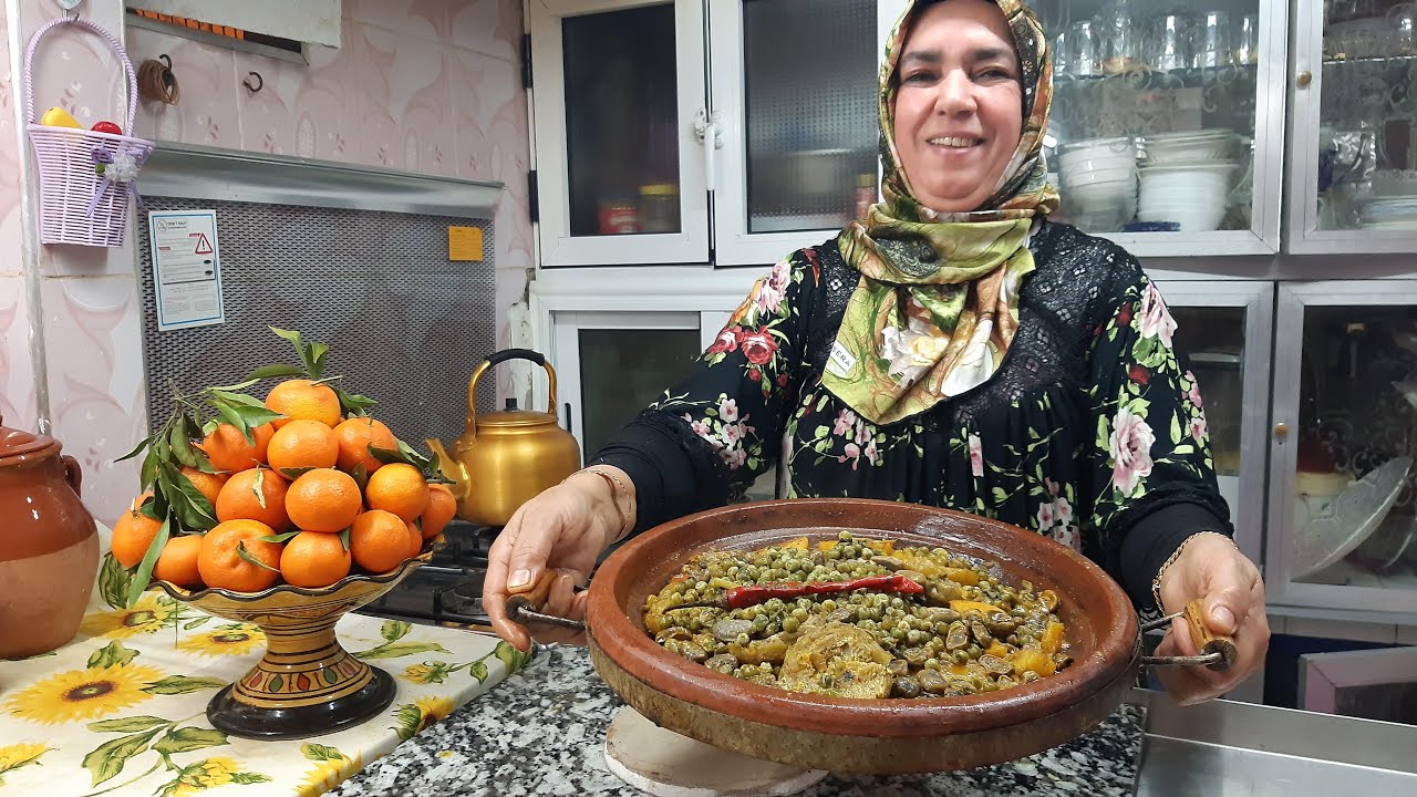 طاجين القوق و الجلبانة طيباتو المزابية فوق المقلة التقيلة