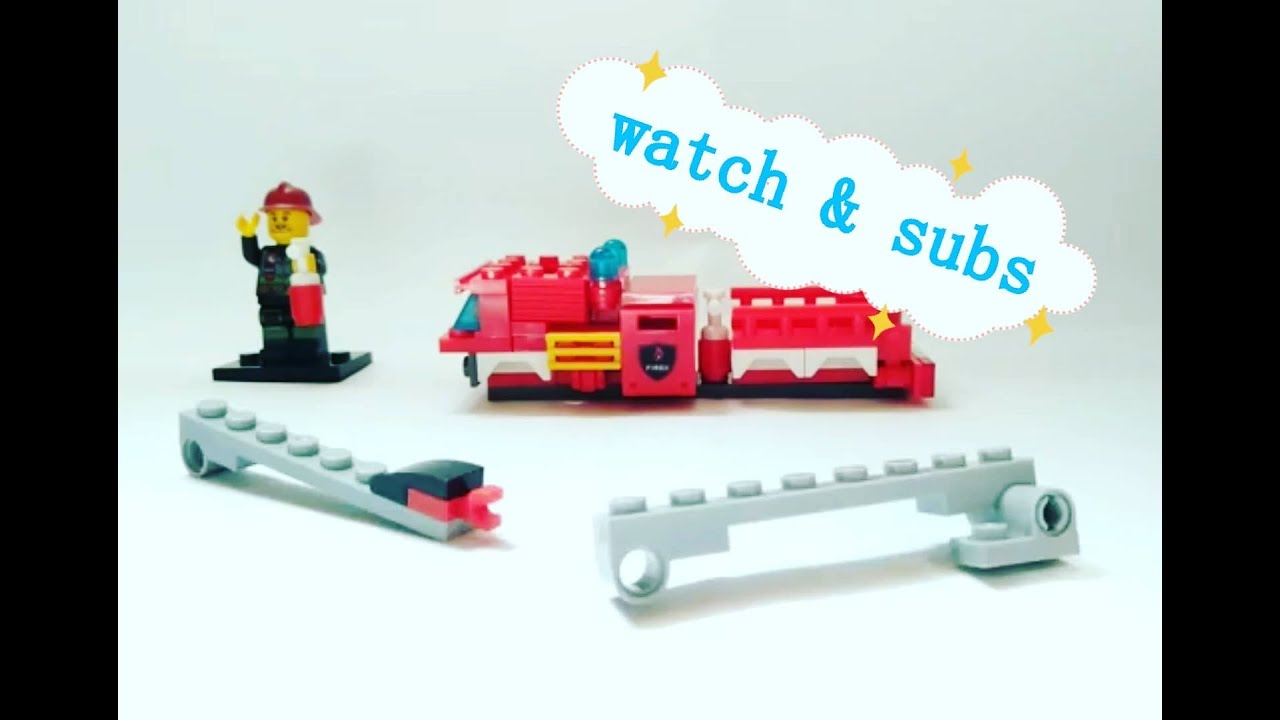 1 Set 1 Fire Ladder Truck Bootleg Lego Brand ( KAZI )