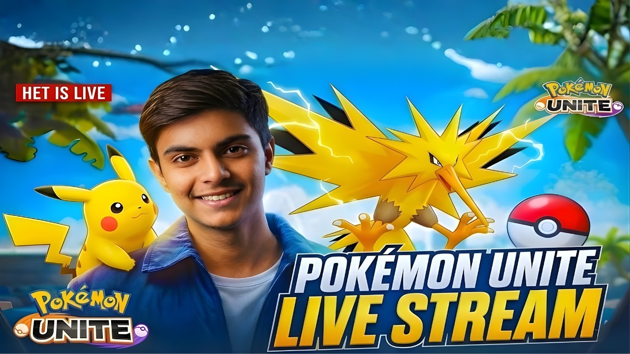 🔴 LIVE Pok&eacute;mon Unite Top 100 Rank Push ⚡ Playing Zapdos | High Rank Master Gameplay