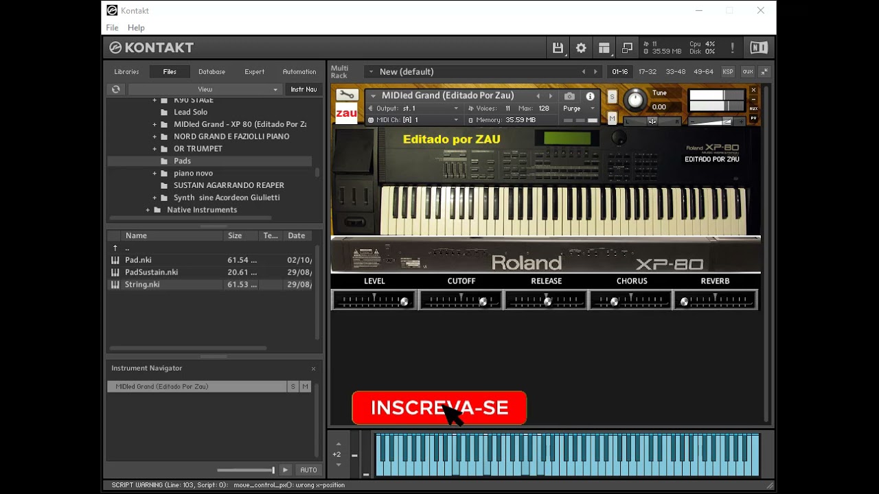 Roland XP-80 - MIDIed Grand | teste do timbre - Link na Descri&ccedil;&atilde;o