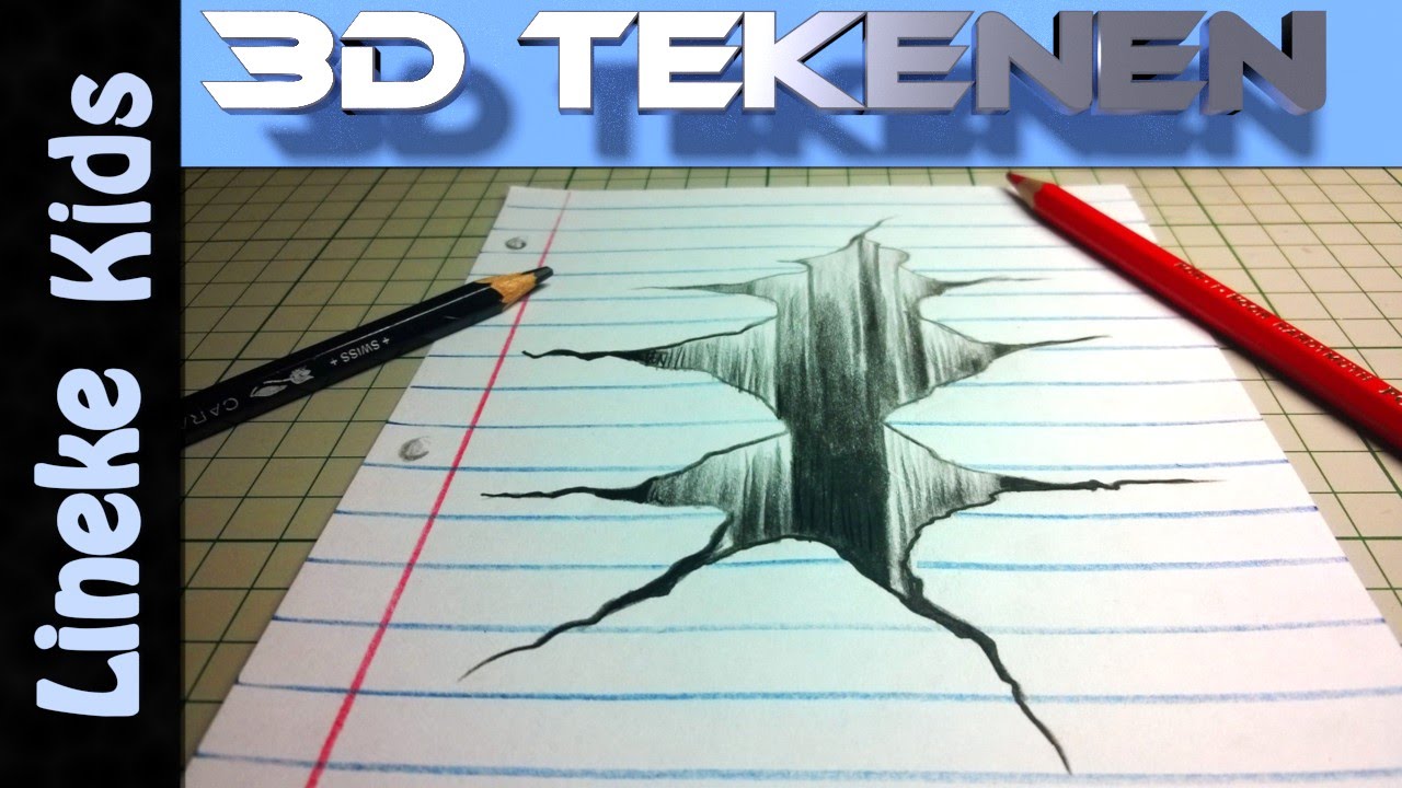 Gat 3D tekenen in stappen voor beginners