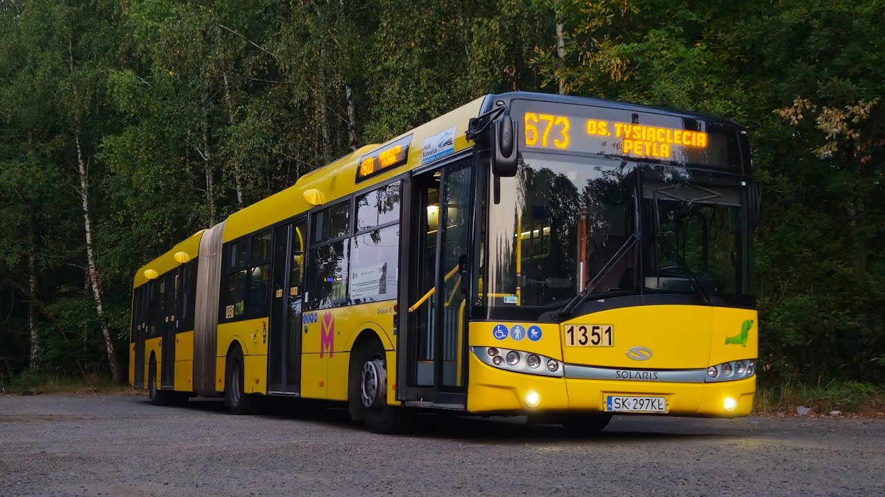 [Linia 673] Murcki Szyb Stanisław - Osiedle Tysiąclecia Pętla (Solaris Urbino 18 #1351)