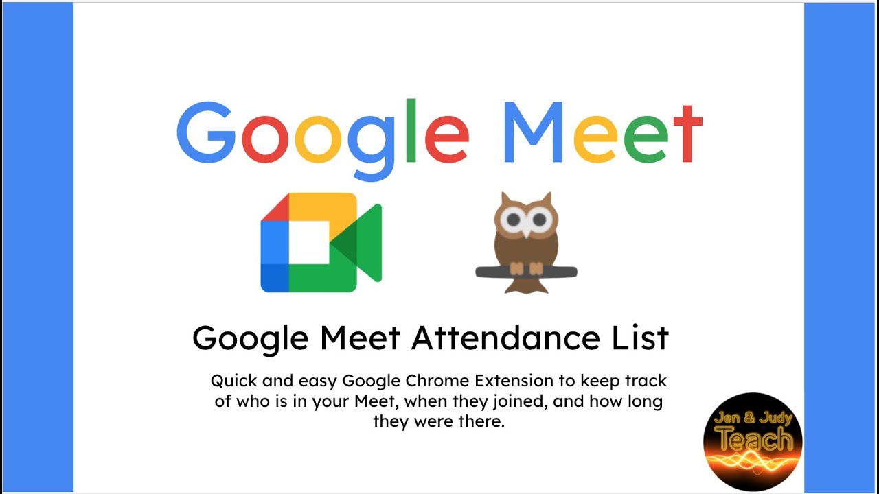 Google Meet Attendance List Chrome Extension