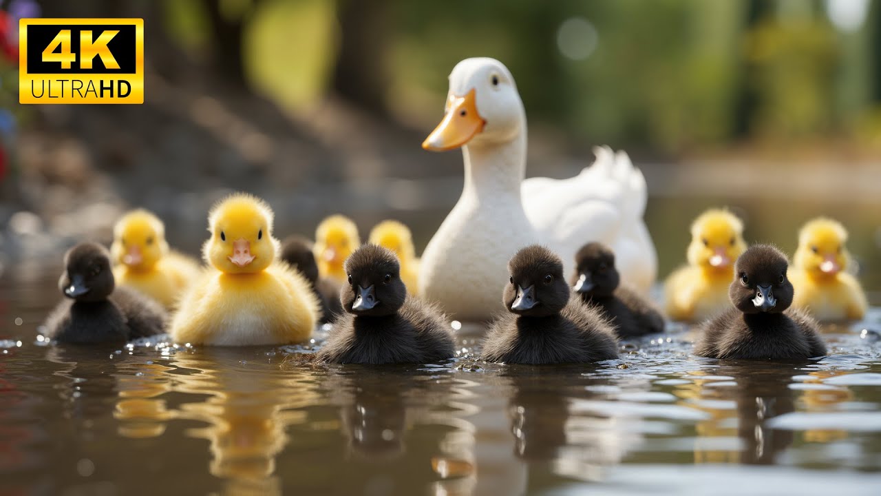 Baby Animals - The Journey of Mother and Baby Ducks in Search of Joy at the Crystal Lake, Music