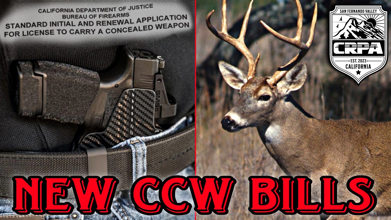 MAJOR LEGISLATION UPDATE - Two Pro-CCW Bills Receive Bipartisan Support in California