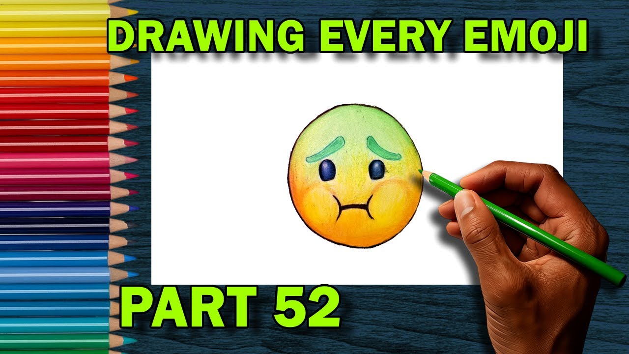 How to draw the nauseated face emoji