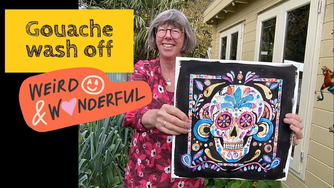 How do you paint using ink resist and gouache? Join me to celebrate the Dia de los Muertos