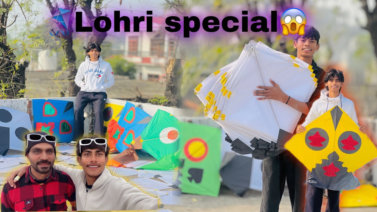 🪁Lohri special vlog 2026😱with 6tawa kites 🪁#kitefighting #kitekite #viral 