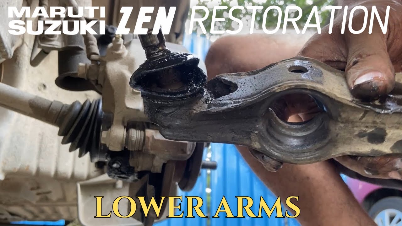 99 Maruti Zen LX Restoration - Replacing Lower Arms & Bushes