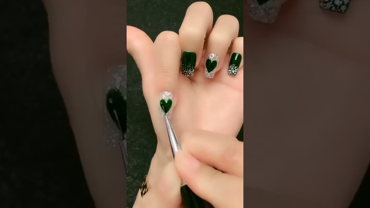 💚💚💚Hot nail green art#youtubeshorts #colors #shorts #viralshorts