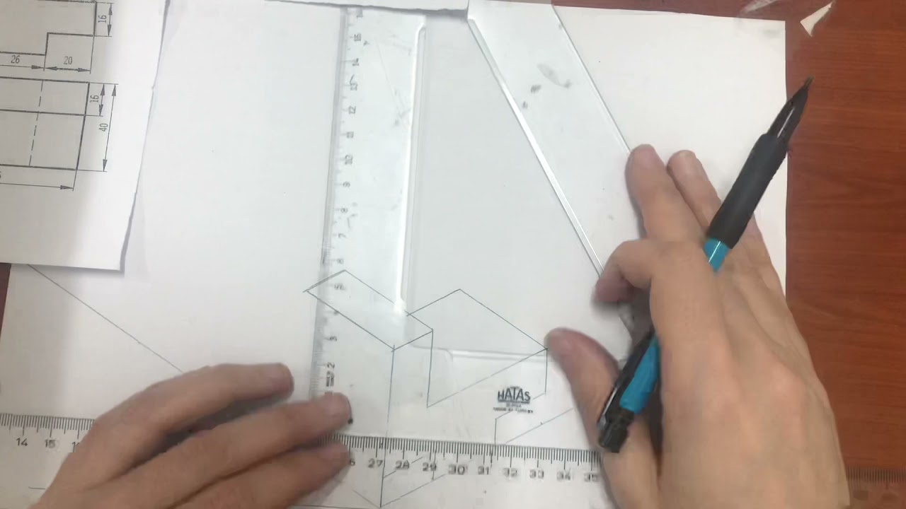 İzometrik perspektif çizimi 4