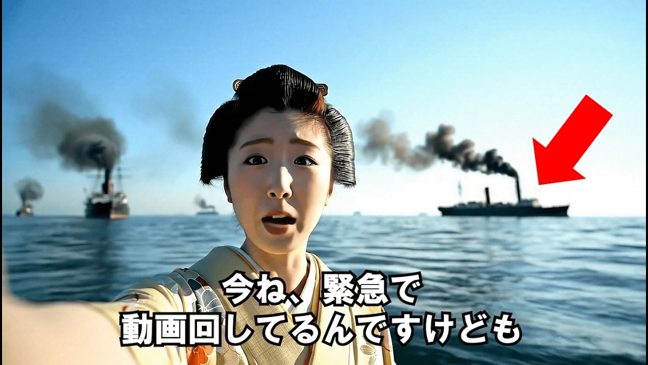 黒船来航に突撃インタビューしてみた｜江戸城前からペリー艦へ【AI再現・歴史バラエティ】
